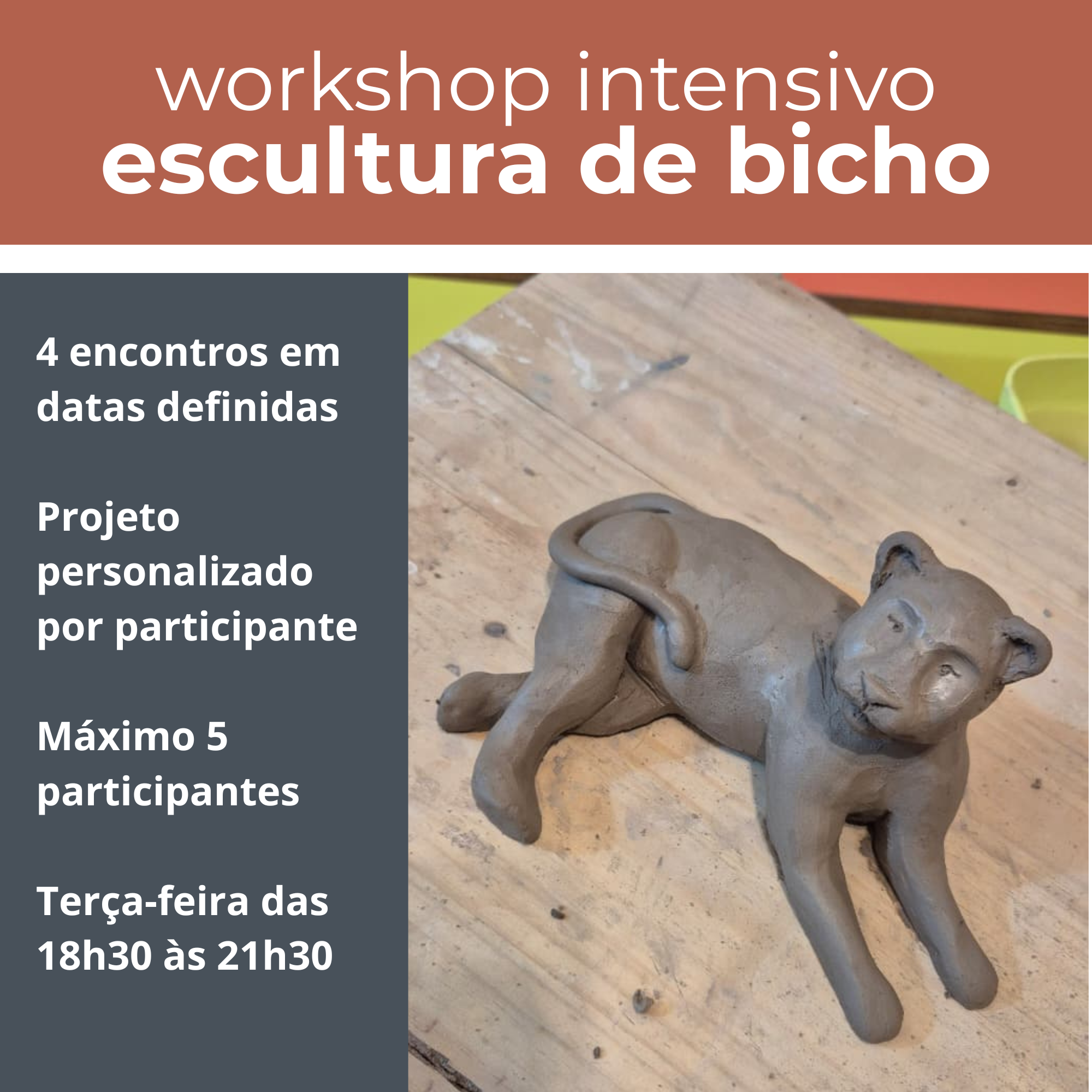 Workshop Intensivo: Escultura de Bicho do projeto à execução